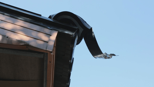 House roof under clear sky