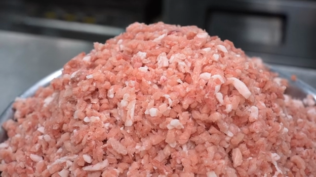 A bowl filled with minced meat