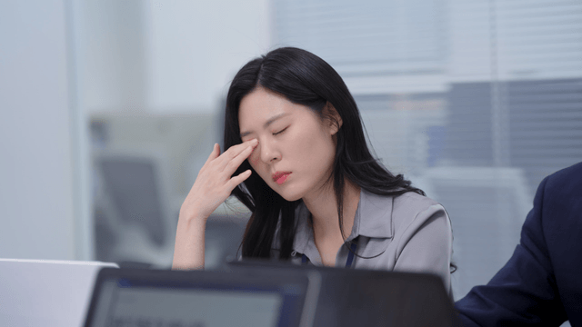 Tired office workers