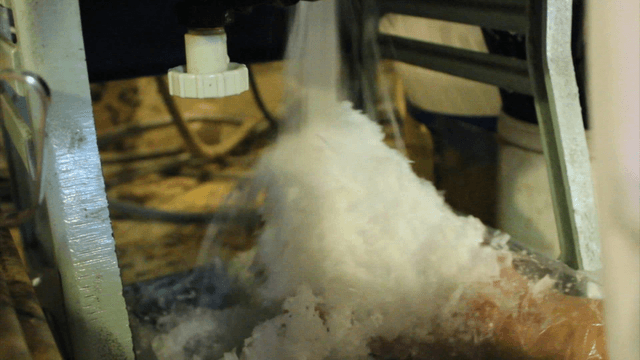 Ice coming out of a ice shavers