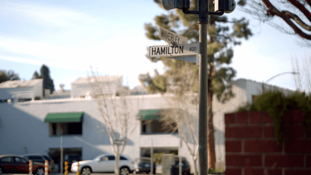 Street signs at an intersection