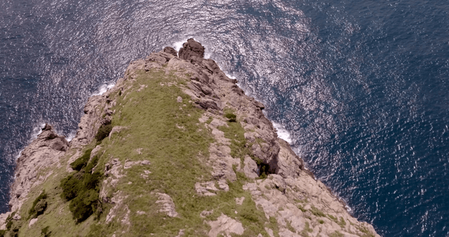 Rocky island landscape by the sea