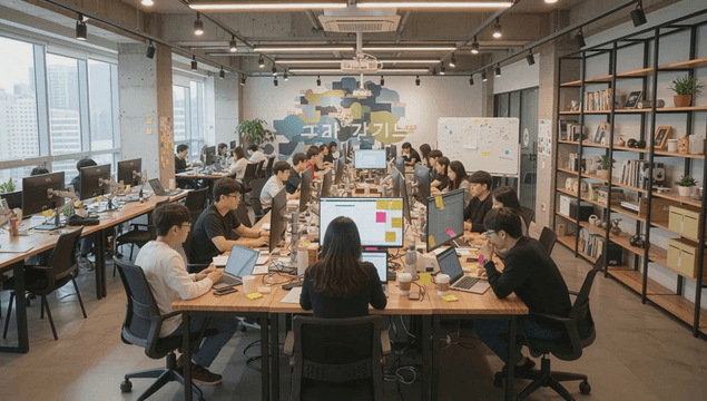 Open collaborative IT office environment