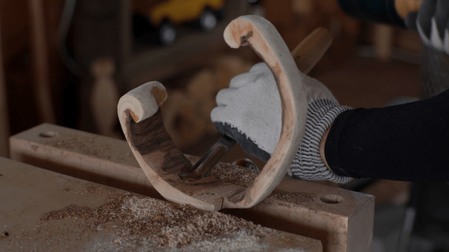 Wood carving with precision and care