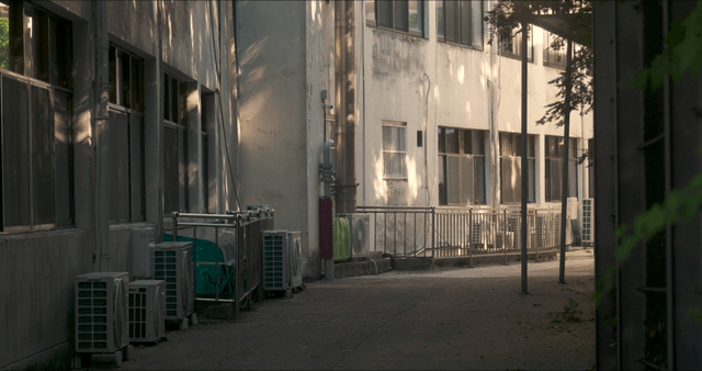 Quiet alley beside an old building