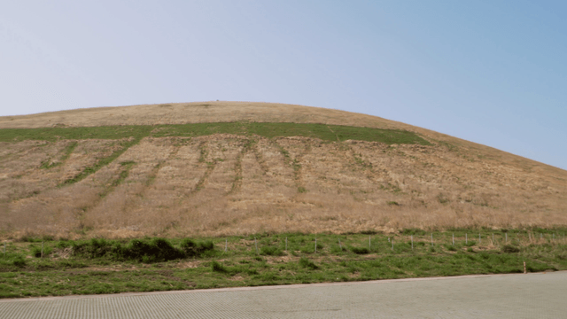 Jeju oreum volcanic cone under clear sky