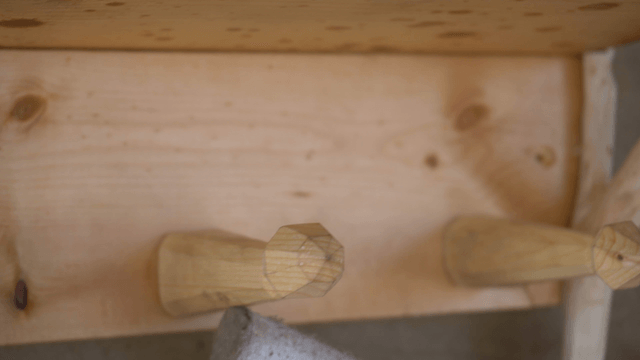 Wooden shelf stand with unique design