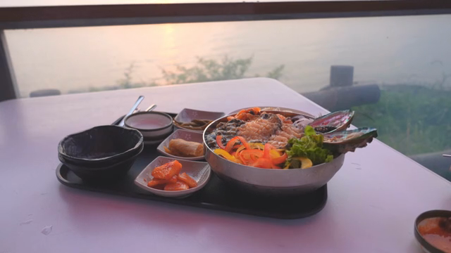 Korean seafood dish by the seaside
