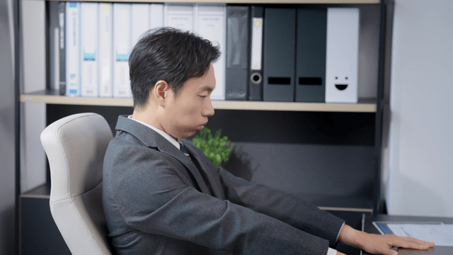 Man working at a desk in an office