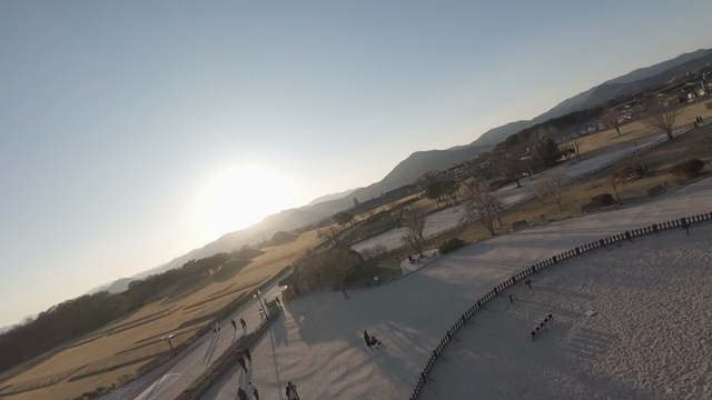 Ancient stone observatory in a vast park