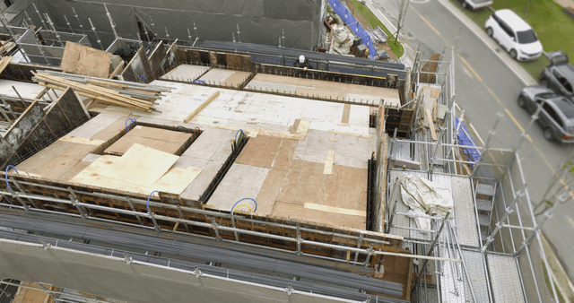 Construction worker on a building site