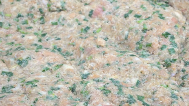 Mixture of ingredients for dumplings