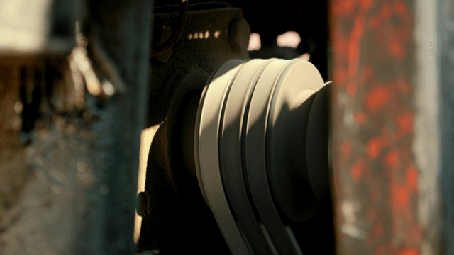 Close-up of machinery in operation
