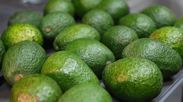 Fresh avocados on display