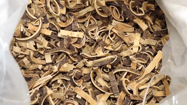 Dried herbs in a plastic bag