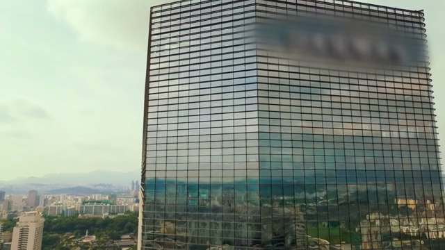 Tall skyscrapers in a bustling cityscape