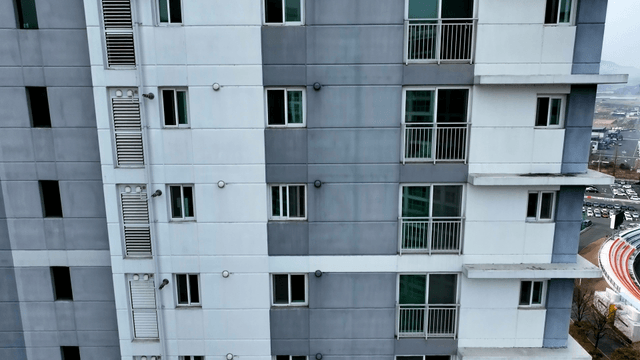 Facade of a modern apartment building