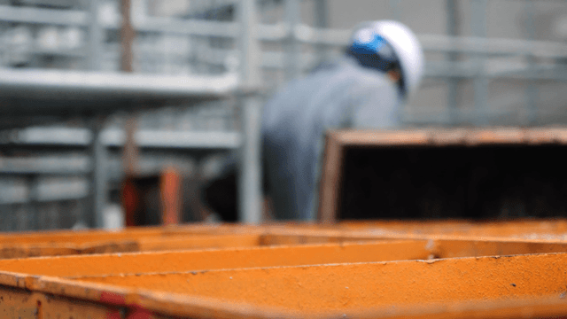 Construction worker at a building site