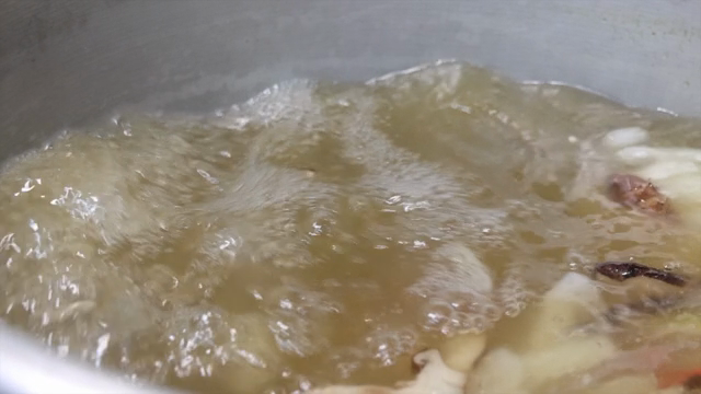 Ingredients boiling in a pot