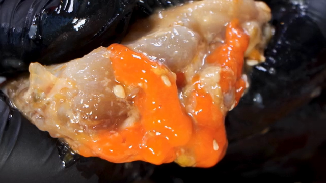 Freshly prepared Soy Sauce Marinated Crab