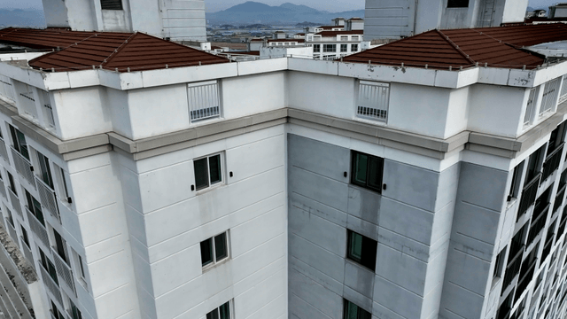 High-rise apartment buildings in the city
