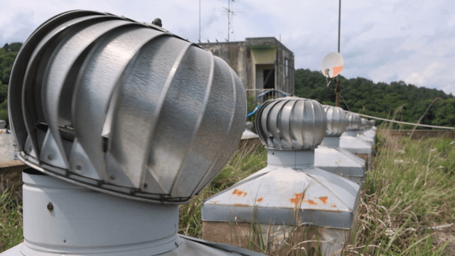 Rooftop ventilation system with greenery