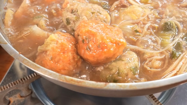 Dumplings in Korean hot pot
