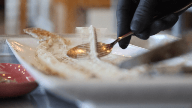 Cutlassfish delicately prepared on a plate