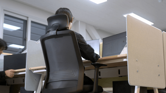 Office workers at their desks