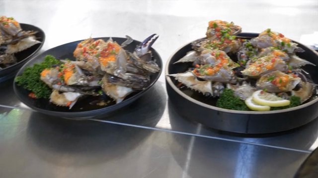 Freshly prepared Soy Sauce Marinated Crab