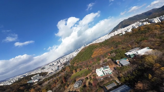 가을 단풍 속 온실
