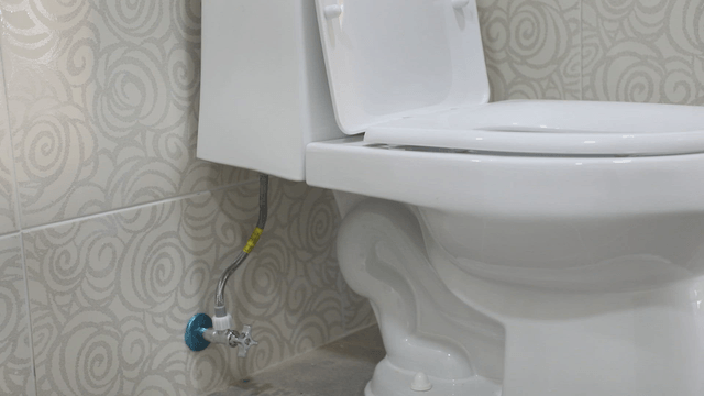 Clean white toilet in a bathroom