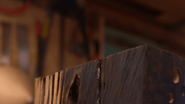 Smoking woodcraft in workshop