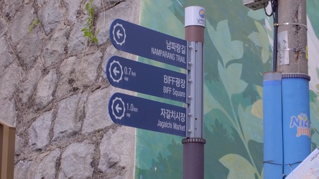 Signpost showing directions to local sites