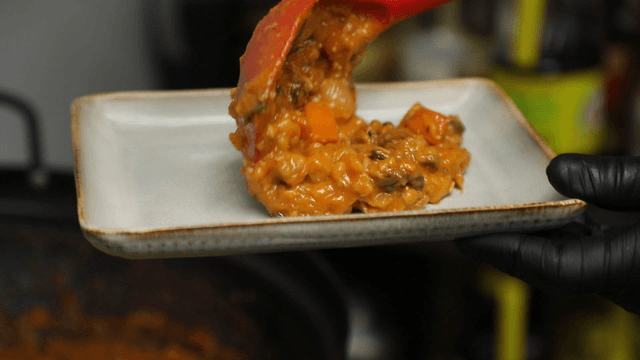 Snail soybean paste sauce served on a plate