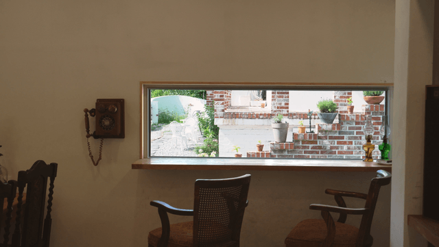 Cozy indoor space with a view outside
