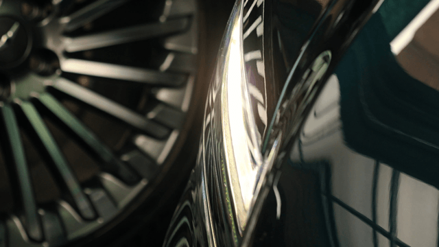 Car wheel, curved body panel, and shining headlight