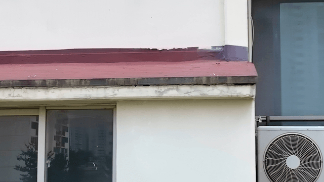 Exterior wall of a building with windows