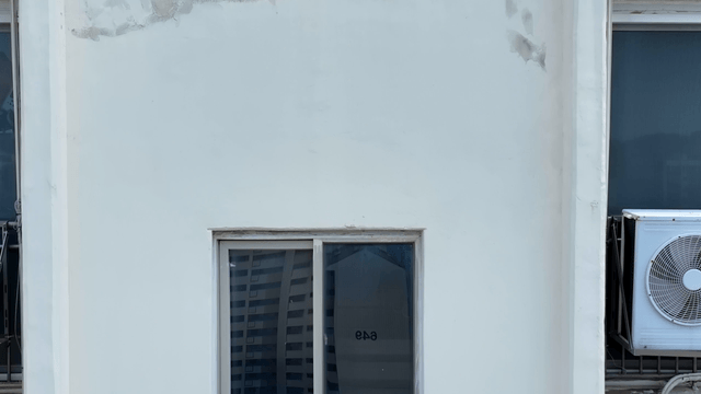 Exterior of a building with windows
