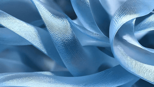 Close-up of textured blue fabric