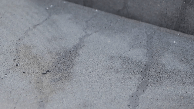 Smooth cross-section of basalt