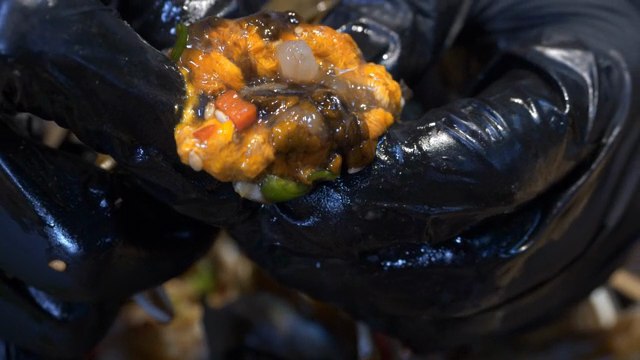 Freshly prepared Soy Sauce Marinated Crab