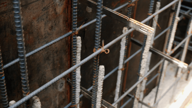 Construction rebar and formwork