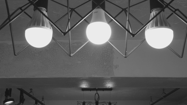 Modern ceiling lights in a geometric design