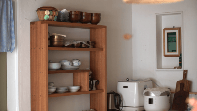 Cozy kitchen with traditional Korean dishes