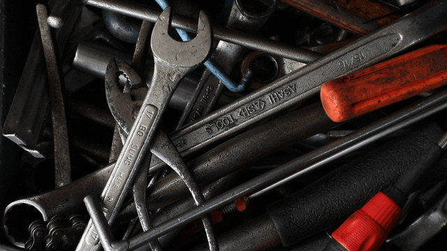 Collection of various metal tools