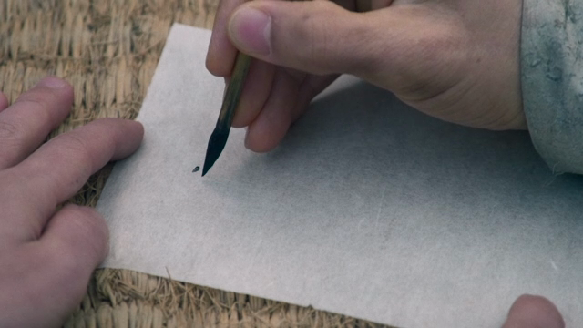 Traditional calligraphy on paper