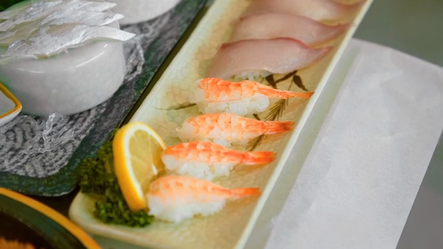 Sushi on a plate