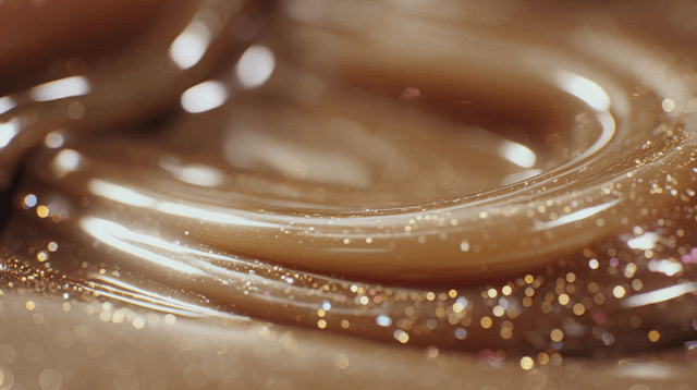 Brown cream with shimmering glitter