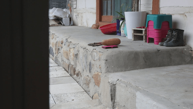 Rural porch with various items